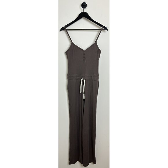VUORI Pose Henley Jumpsuit in Chocolate Size Large - Picture 4 of 10